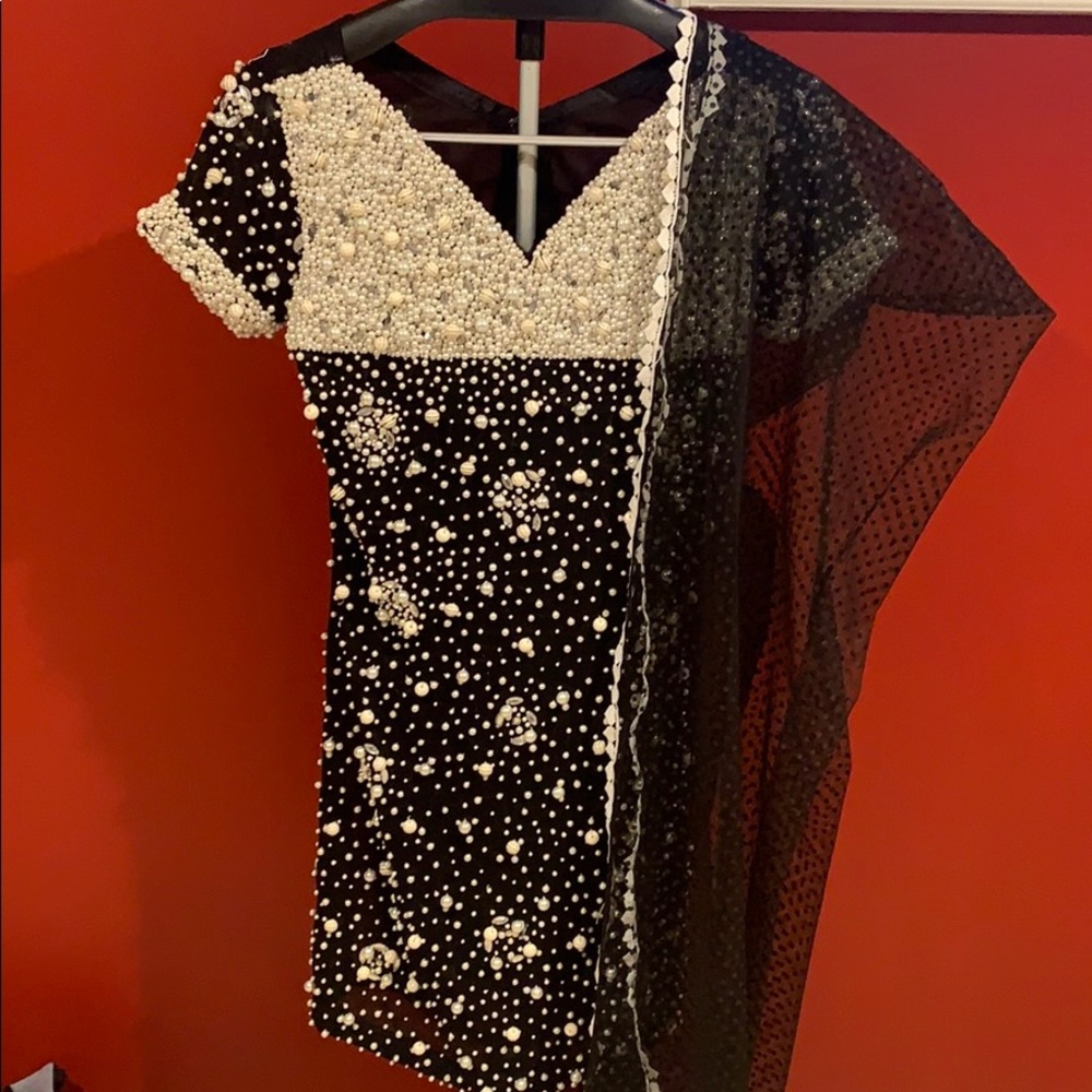 Stunning Pakistani formal wear with pearlwork